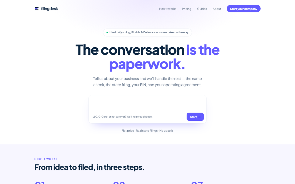 FilingDesk professional services website rebuild by ReadyMadeSites