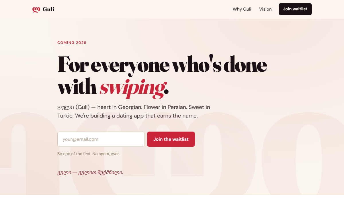 Guli social networking website rebuild by ReadyMadeSites